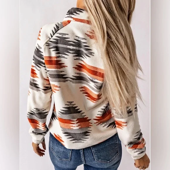 Western Aztec Print Light Jacket - Picture 2 of 5